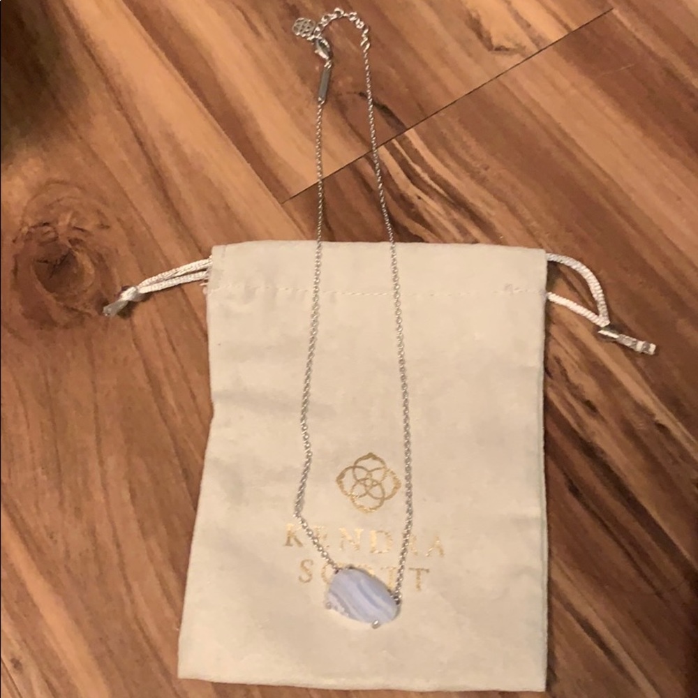 Blue lace agate Kendra Scott necklace